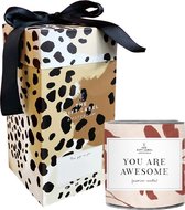 The Gift Label - Giftset voor haar - Grote geurkaars 310gr