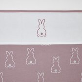 Meyco X Mrs.Keizer Rabbit wieglaken - lilac - 75x100cm
