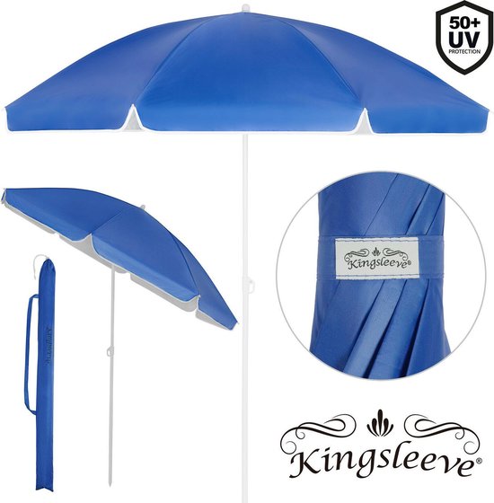 Kingsleeve Parasol - Weerbestendig UV 50+ - 200cm Blauw - Kingsleeve