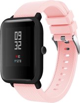 Siliconen Smartwatch bandje - Geschikt voor  Xiaomi Amazfit Bip silicone band - roze - Horlogeband / Polsband / Armband