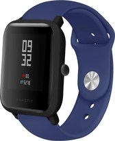 Siliconen Smartwatch bandje - Geschikt voor  Xiaomi Amazfit Bip sport band - donkerblauw - Horlogeband / Polsband / Armband