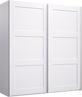 Veto Schuifdeurkast 2 deuren breed 183 cm m opbouw, verdeling wit.