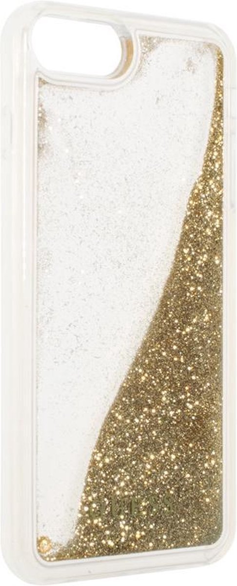 Guess Liquid Glitter Triangle Case voor Apple iPhone 7 Plus (5.5'') - Goud