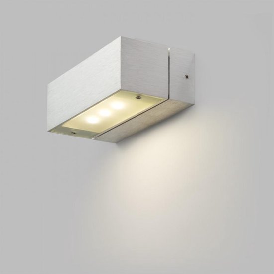 WhyLed Wandlamp binnen | Geborsteld aluminium | Incl. Lichtbron | 3000K | IP20 | Ledverlichting