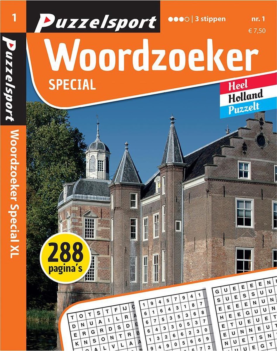 Puzzelsport - Puzzelboek - Woordzoeker Special 3* - 288 pagina's - Nr.1 - Puzzelsport