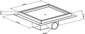 CityLine TopDesign RVS drain vierkant met flens 20 x 20 cm - Tegelrooster