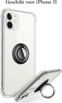 iPhone 11 hoesje Kickstand Ring shock proof case transparant magneet