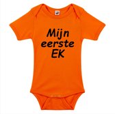 Mijn eerste EK - Oranje baby romper - Holland souvenir - Nederlands elftal shirt - Ek voetbal - maat 80