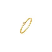 Petit Comité Vintage Hammered Gouden Ring Citrien (52 mm) | Valentijnscadeau dames