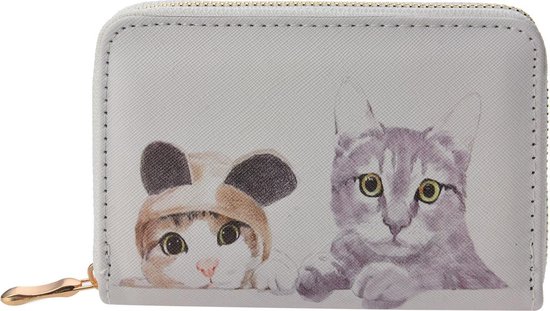 Joli portefeuille avec un imprimé de deux adorables chats tout autour. Y  compris la... | bol.com
