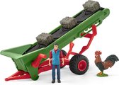 Schleich Farm World - Hooitransportband met boer - Speelfigurenset - Kinderspeelgoed voor Jongens en Meisjes - 3 tot 8 jaar - 6 Onderdelen
