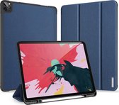 Apple iPad Pro 12.9 (2020) Hoes - Dux Ducis - Domo Serie - Kunstlederen Bookcase - Blauw - Hoes Geschikt Voor Apple iPad Pro 12.9 (2020)