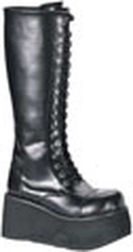 Demonia Bottes hauteur genou -45 Chaussures- TRASHVILLE-502 US 12 Noir