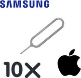 10x Simkaart Adapter - Pin - Simkaart pinnetje - Eject Key Tool - Samsung & iPhone - SIM verwijder tool