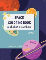 Letters and Numbers Space Coloring Book