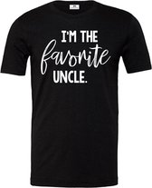 Heren T-shirt voor oom-I'm the favorite uncle-Maat Xl