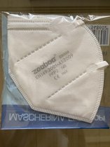 5 stuks - 5 pieces - KN95 - FFP2 - Wegwerp - Disposable - Jetable - Mondmasker - mondkapje - Masque Facial - Mask - Wit - White - Blanc
