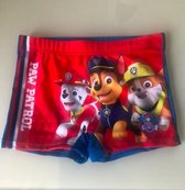 Paw Patrol zwembroek - rood - Marchall - Chase - Rubble - Maat 92 - 98 / 2 - 3 jaar