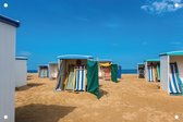 Tuinposter - Strand - Vakantie - 120 x 80 cm - Zomer - Beach - Zon - Vrolijk
