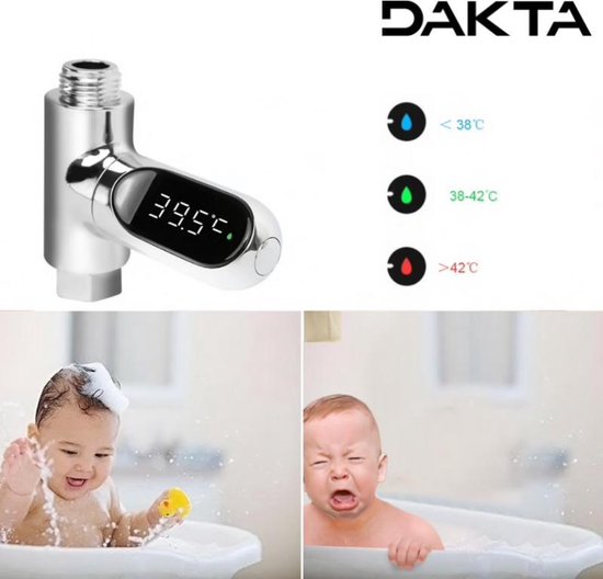 Thermomètre de Douche / Bain Dakta®, Thermomètre de bain, Affichage de  la