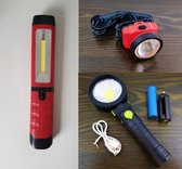 Set met werklampen - led werklamp - kop lamp