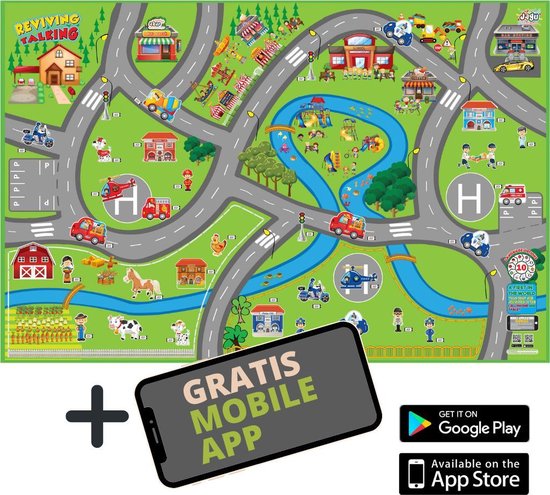 Akar Toys - City - Speelmat / Speeltapijt / Speelmat Foam / Speelgoed / Met  GRATIS App... | bol.com