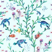 Dutch Walllcoverings - Over The Rainbow- Under the Sea groen