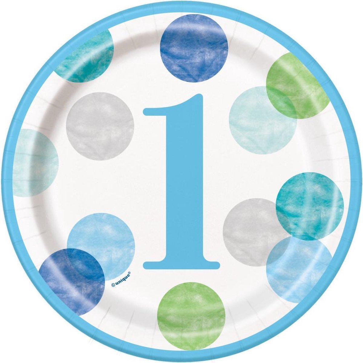 Haza Original Borden First Birthday Jongens 18 Cm Papier 8 Stuks
