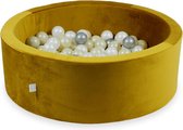 Ballenbak - 200 ballen - 90x30cm - rond - goud, multicolour