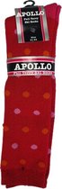 Apollo Skisokken met stippen - Rood / Roze - Maat 35 - 38 - 2 paar
