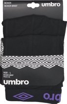 Umbro boxershort heren - mannen multipack onderbroek - 2 PAAR - perfecte pasvorm - maat Large - zwart