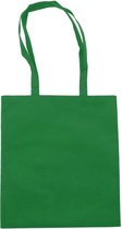 Canvas tas - basic shopper draagtas van non-woven textielvezel - groen