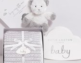 Katie Loxton Giftbox - Baby deken Lichtgrijs gebreid