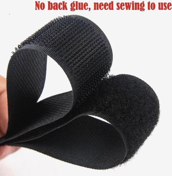 Serre- câbles Fermetures velcro 20 mm de large et 10 mètres de long (5 m rouge et 5 m noir) - organisateur de câble op rol