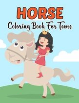 Horse Coloring Book for Teens