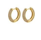 Jobo By JET - Stone earrings - oorbellen met diamantjes - Goud