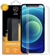 3-Pack iPhone 12 - iPhone 12 Pro Screenprotectors - MobyDefend Case-Friendly Screensavers - Gehard Glas - Glasplaatjes Geschikt Voor Apple iPhone 12 - iPhone 12 Pro