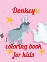 Donkey coloring book for kids