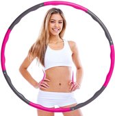 Hoelahoep - Fitness Hoelahoep - Hoelahoep volwassenen - 95 cm -Roze/Grijs