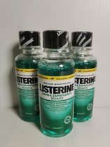 Set van 3 flesjes listerine fresh mint mondwater van 95 ml