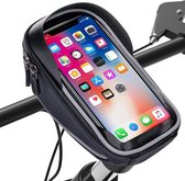 Apple iPhone SE (2020) Fietshouder - Stuurtas - Zwart - Met opbergvak - Waterproef - Zonnescherm - Reflecterend - LuxeBass
