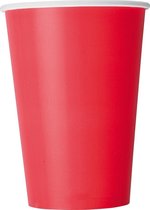 Elite - 10 rode kartonnen bekers - Decoratie > Bekers, glazen en bidons