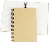 Spiraal gebonden notitieboek, A5 15x21 cm,  60 gr, bruin, 1stuk