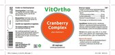 VitOrtho Cranberry complex - 60 vegicaps - Kruidenpreparaat - Voedingssupplement