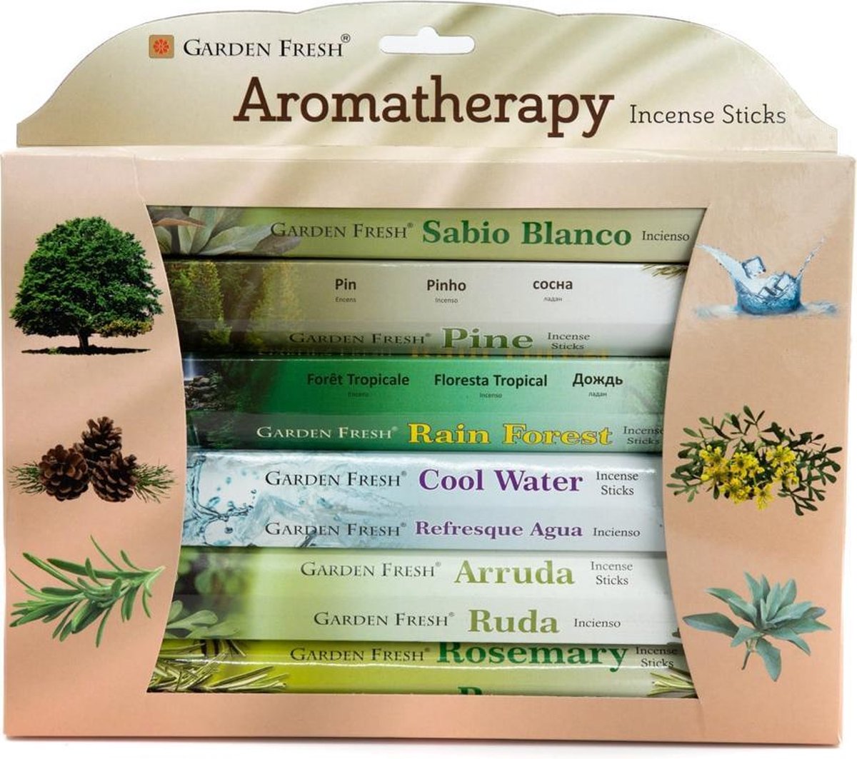 Garden Fresh – Aromatherapie Wierook Cadeauset (6 pakjes)