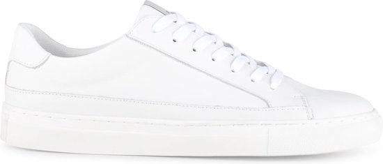 Ps Poelman Heren - NERO Lage Witte Leren Sneakers met Witte Zool met  Vetersluiting - | bol.com