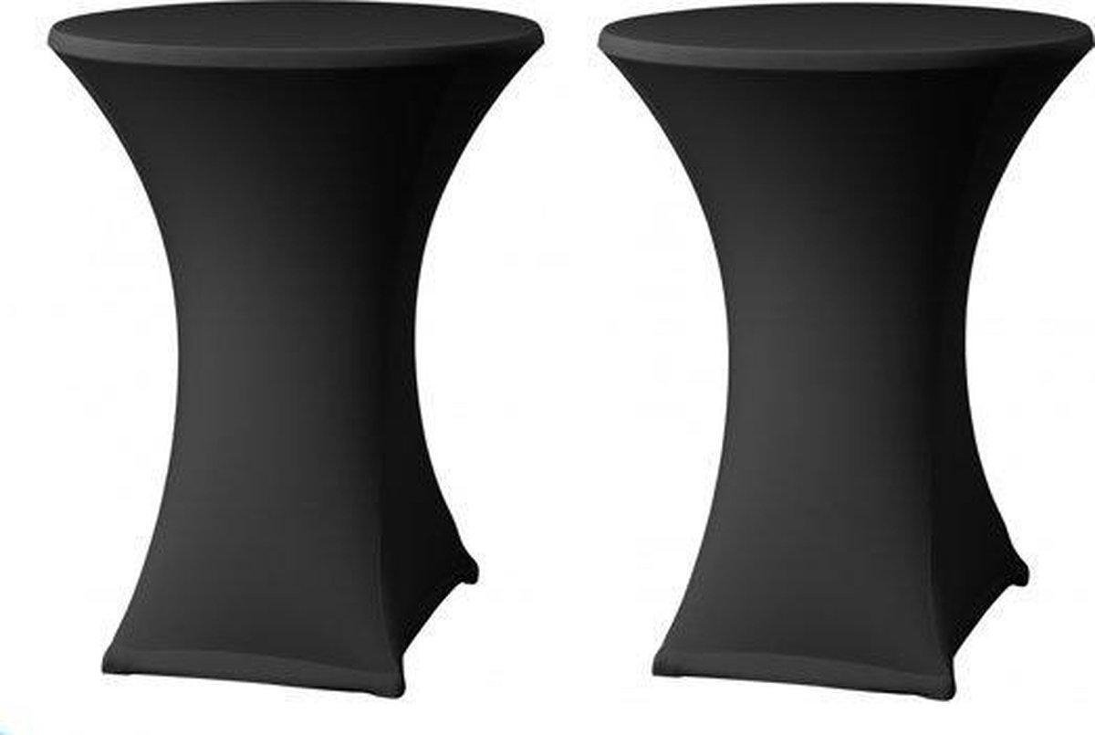 Statafelrok zwart - Statafelhoes - Stretch - ∅80-85 x 110 cm - 2 stuks - zwart •Elastisch •Strak rond de tafel •Kreukvrij •Makkelijk in gebruik •Uitwasbaar