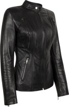 ARYAN Leren Jas - Dames Jas - Zwart Maat 3XL