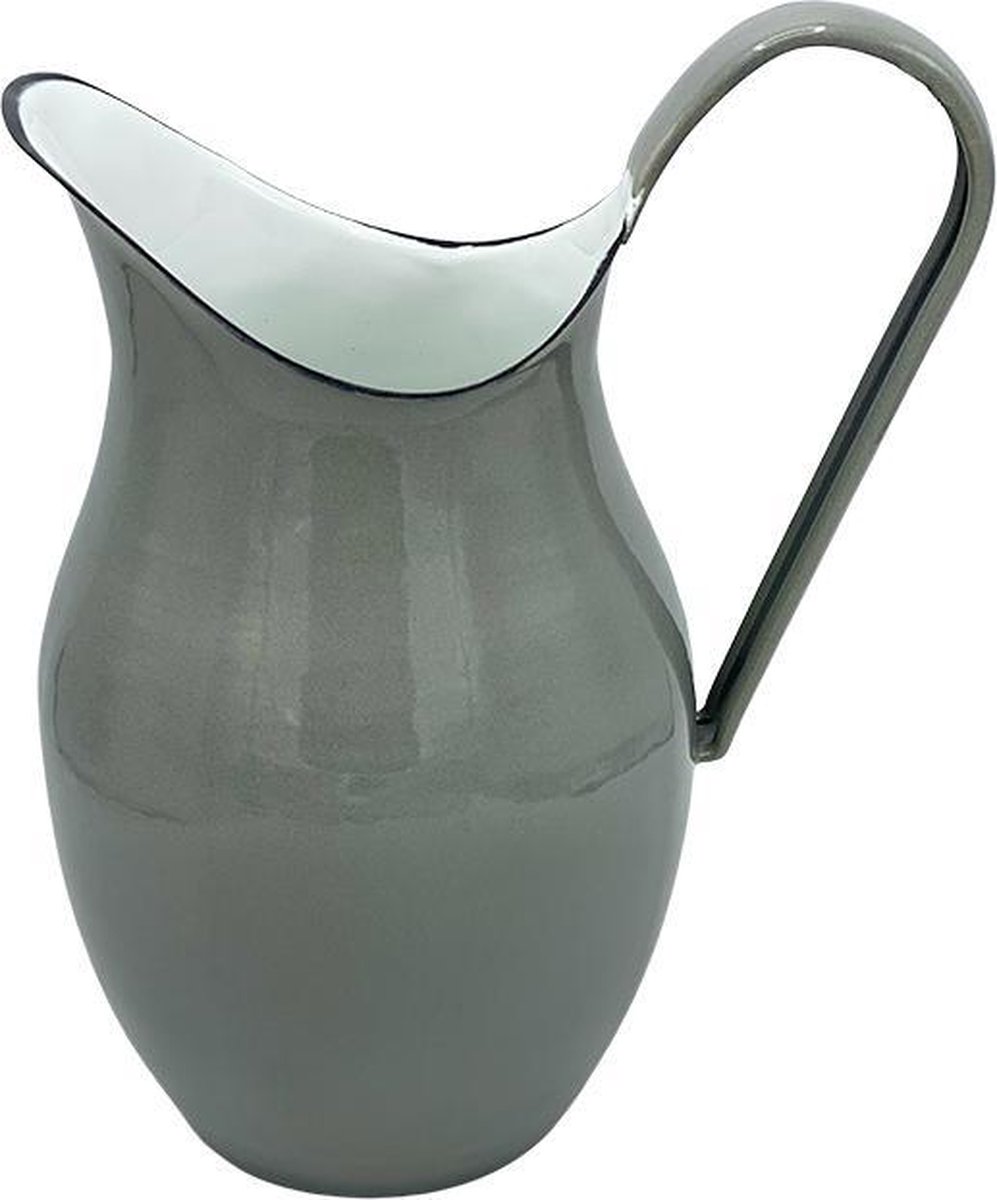 "Lampetkan, waterkan emaille pastel grijs, 2,5 liter"