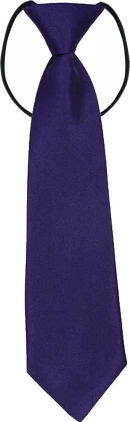 Fako Fashion® - Cravate enfant - Cravate - Das - Uni - Elastique - Violet  foncé | bol.com